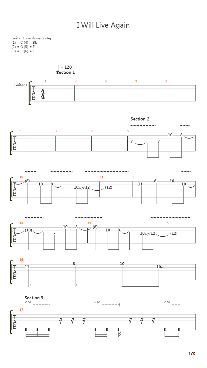 I Will Live Again吉他谱
