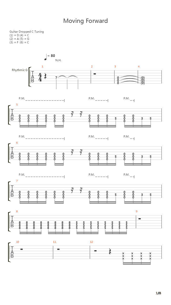 Moving Forward吉他谱