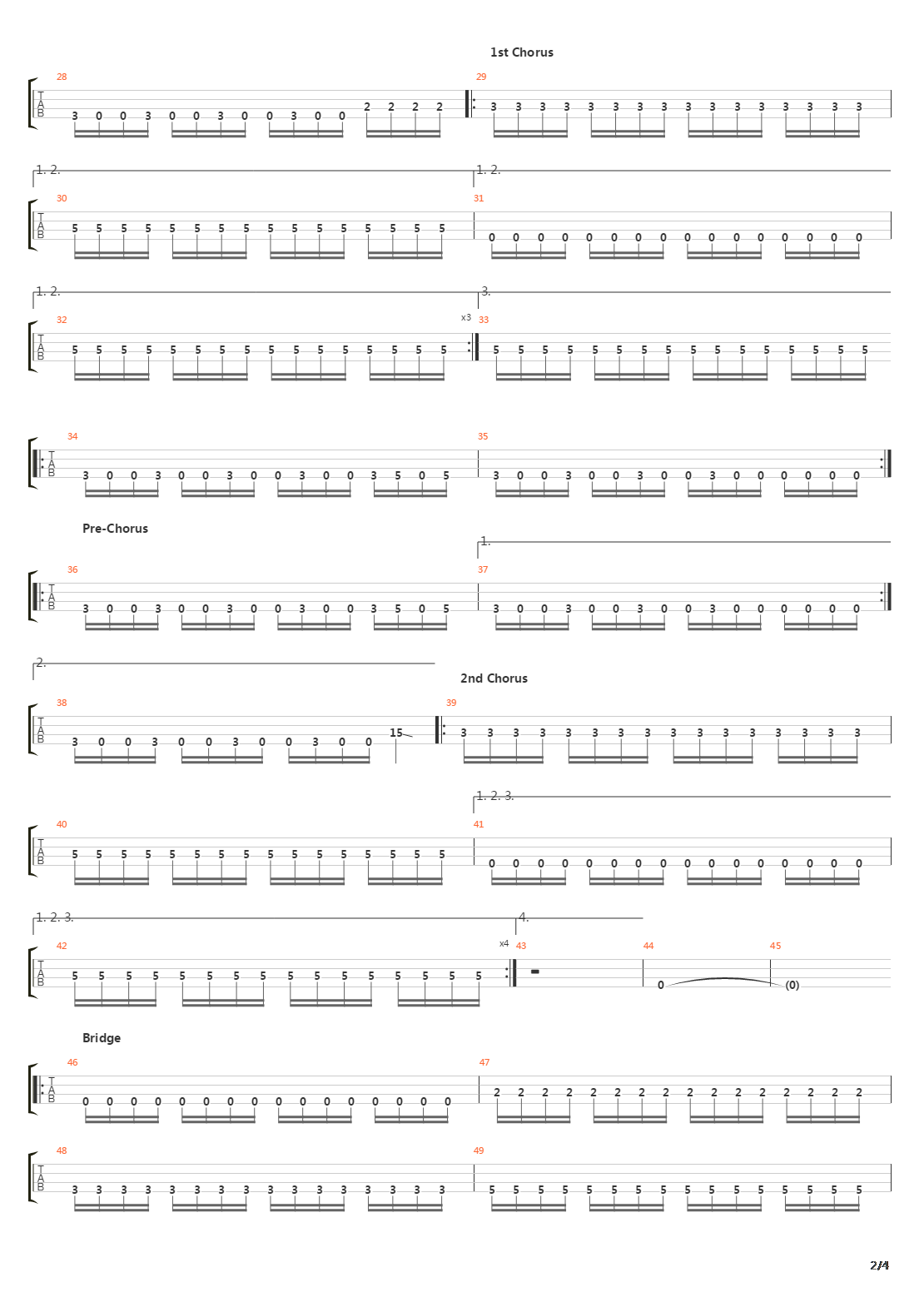 Parallels吉他谱