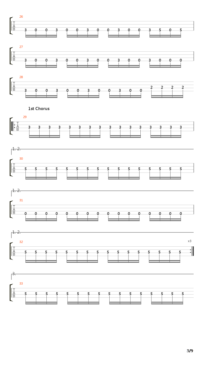 Parallels吉他谱