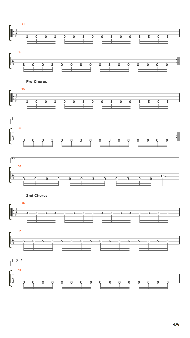 Parallels吉他谱