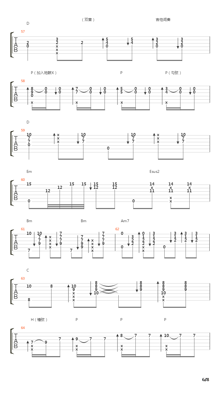 不再犹豫（阿涛指弹改编）吉他谱