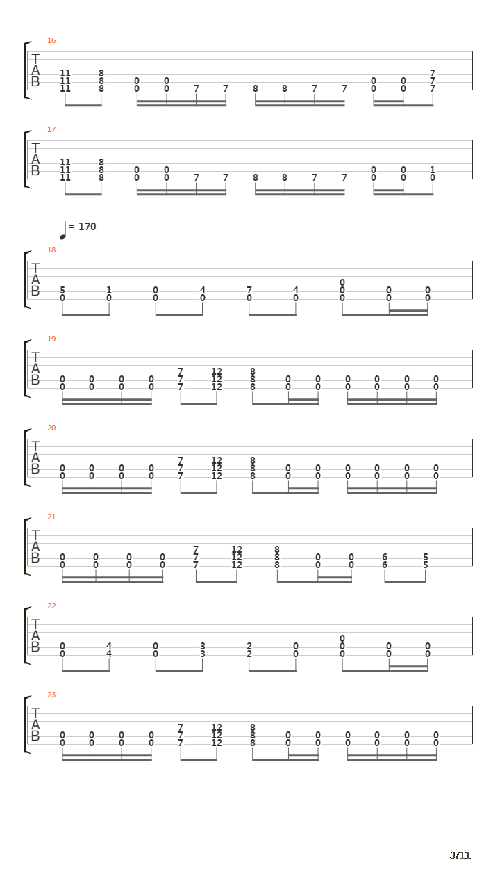 Ocean Of Apathy (Correct Version)吉他谱