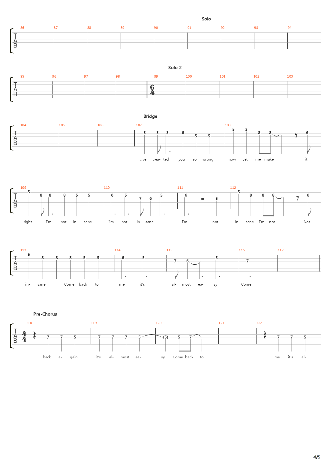 Almost Easy (Drop D)吉他谱