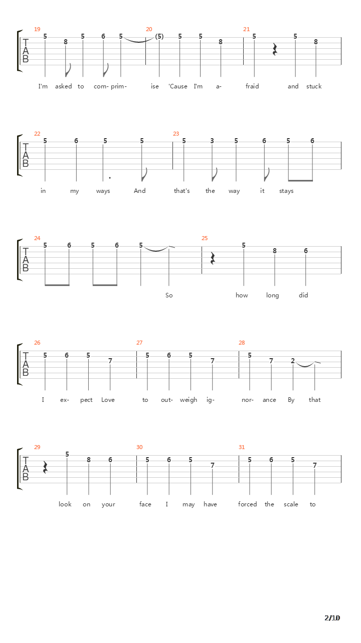 Almost Easy (Drop D)吉他谱