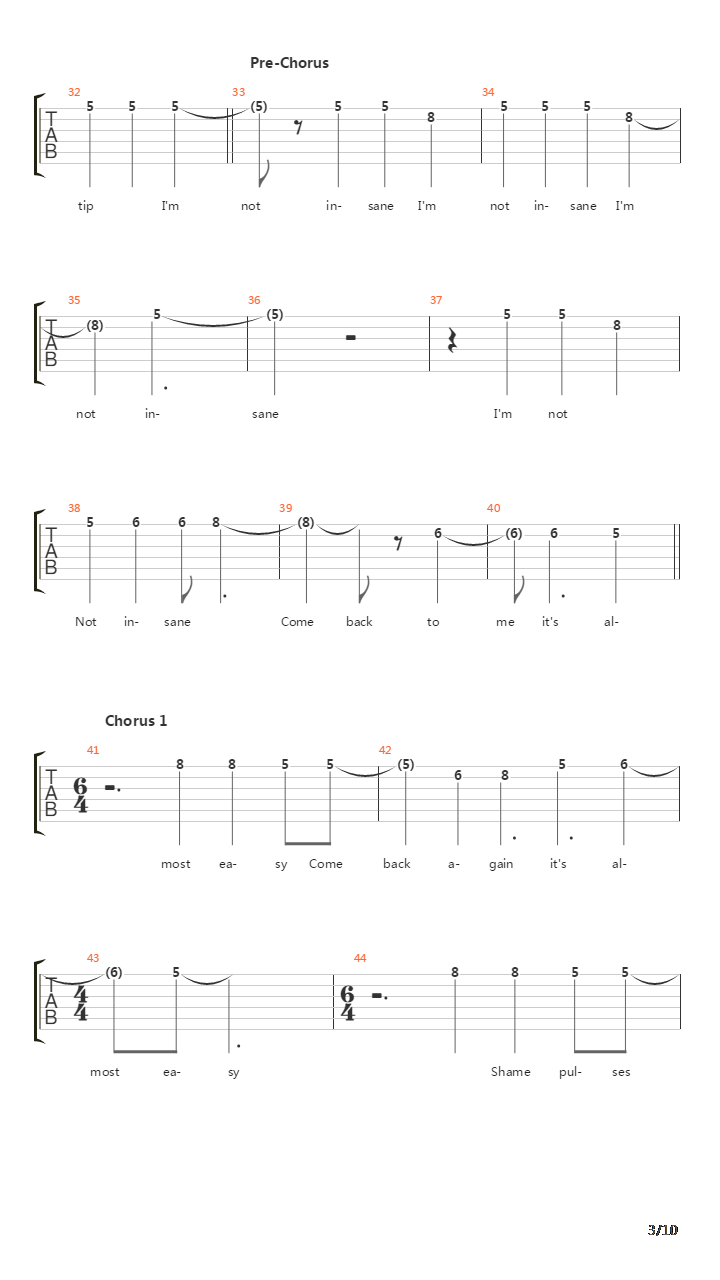 Almost Easy (Drop D)吉他谱