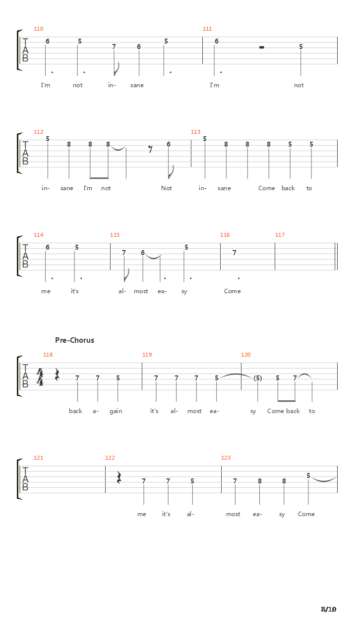 Almost Easy (Drop D)吉他谱