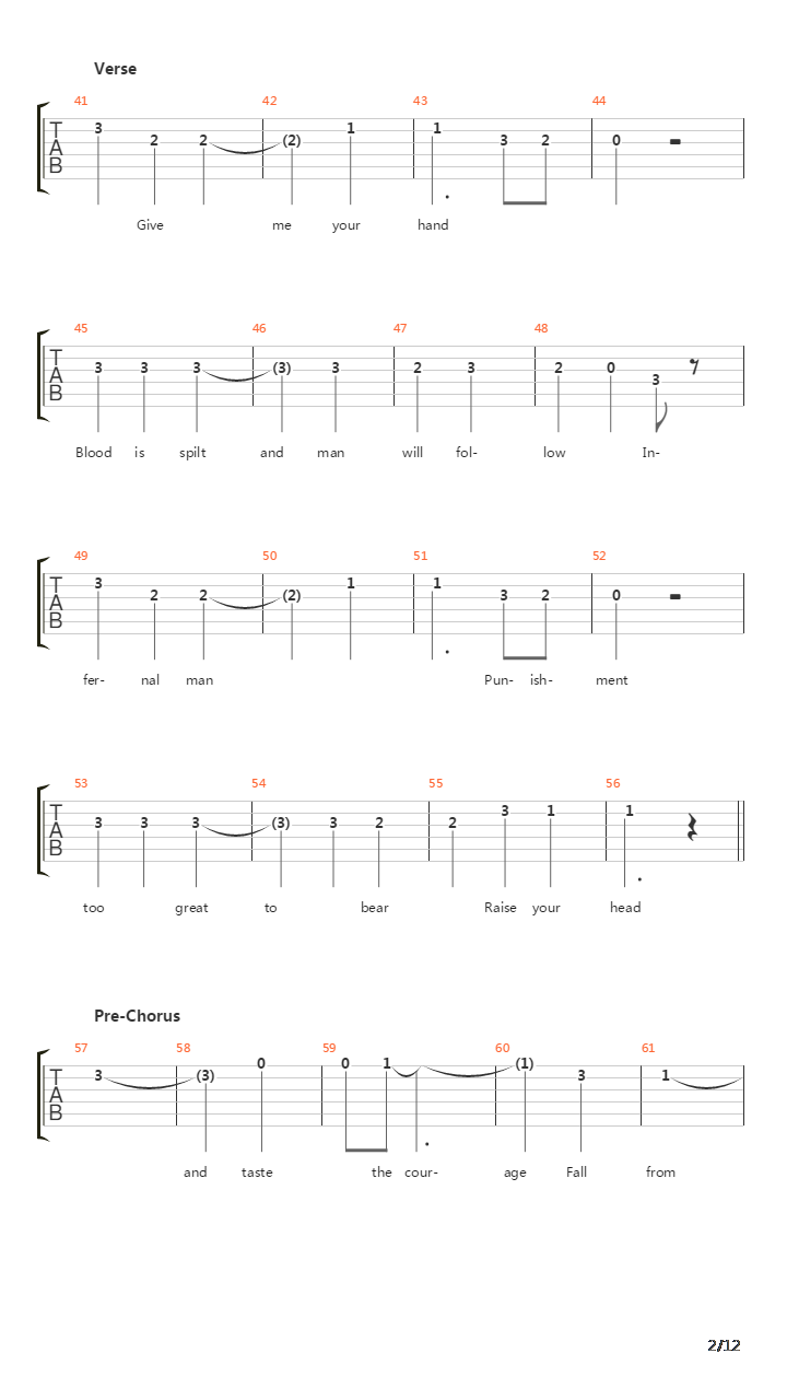 Chapter Four吉他谱