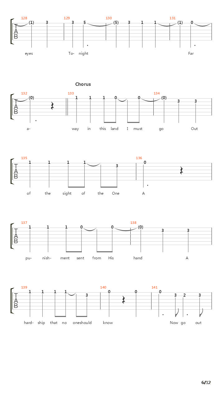 Chapter Four吉他谱