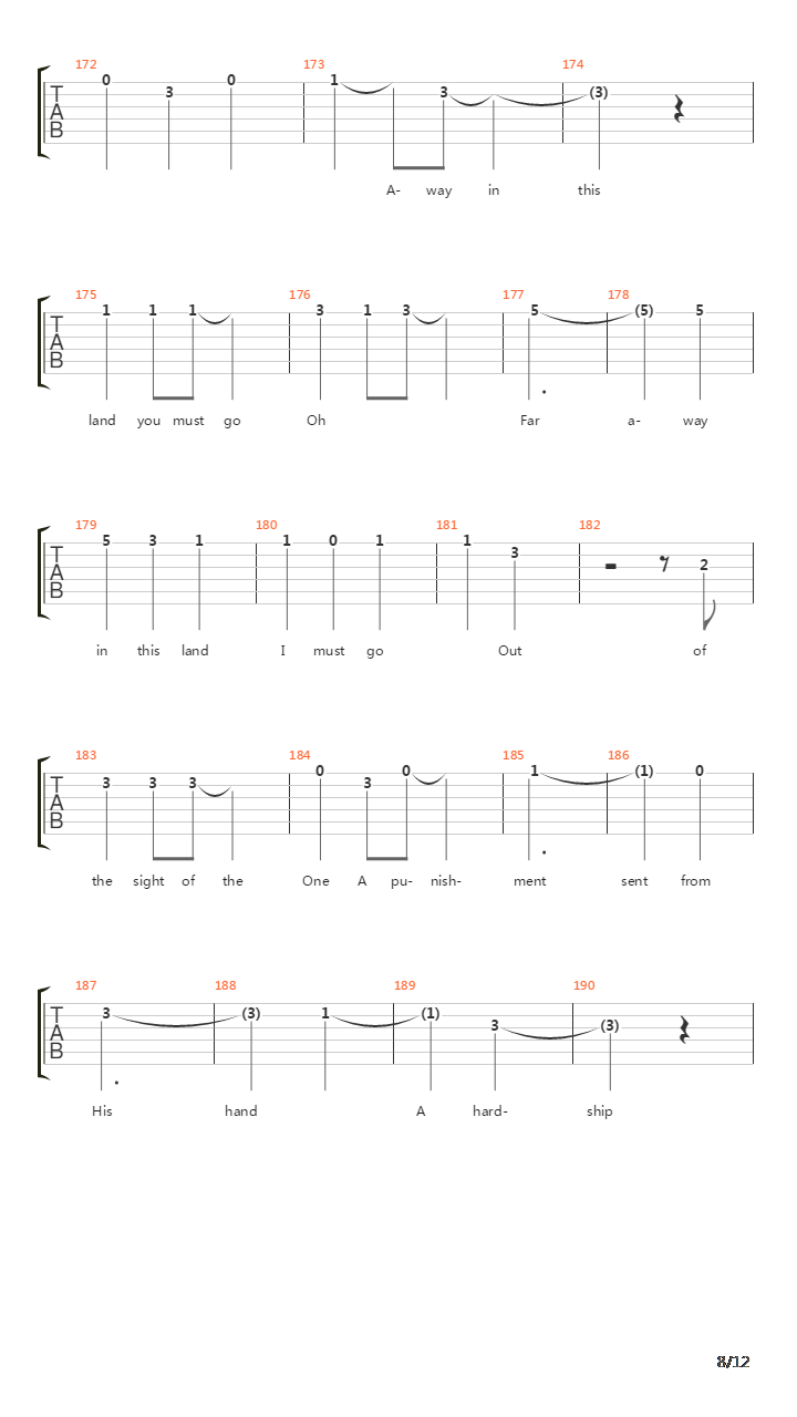 Chapter Four吉他谱