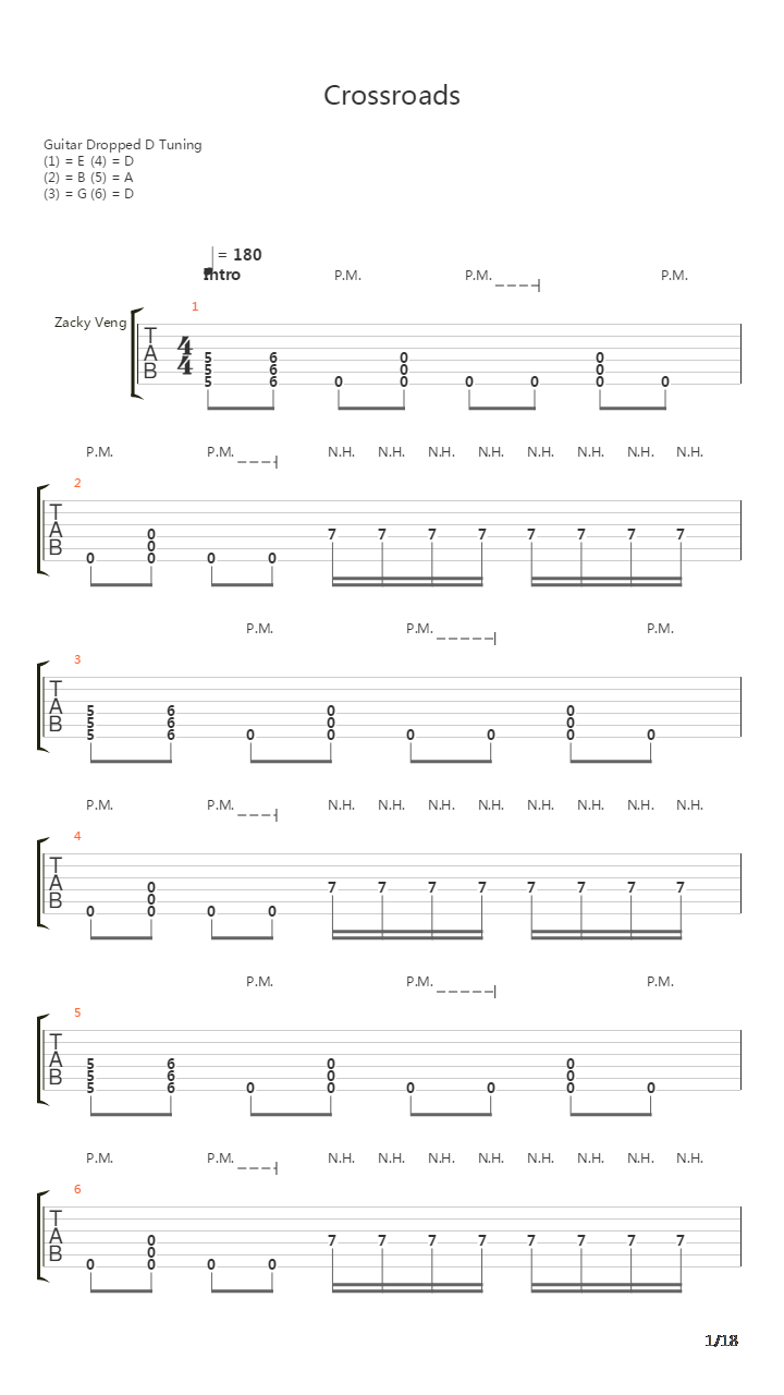 Crossroads吉他谱