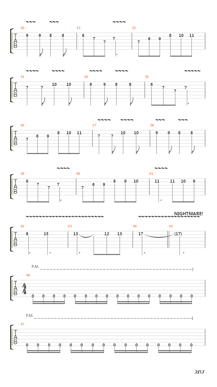 Nightmare (2 Guitars)吉他谱