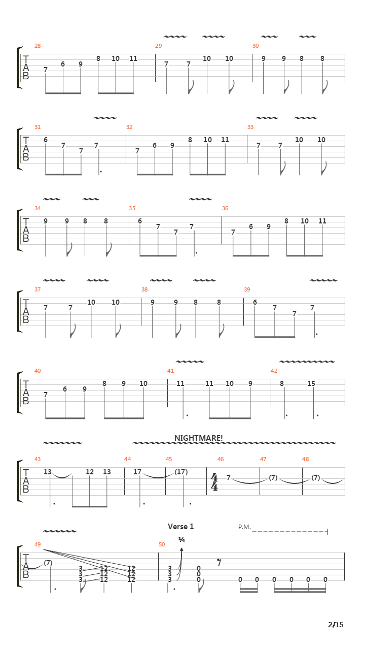 Nightmare吉他谱