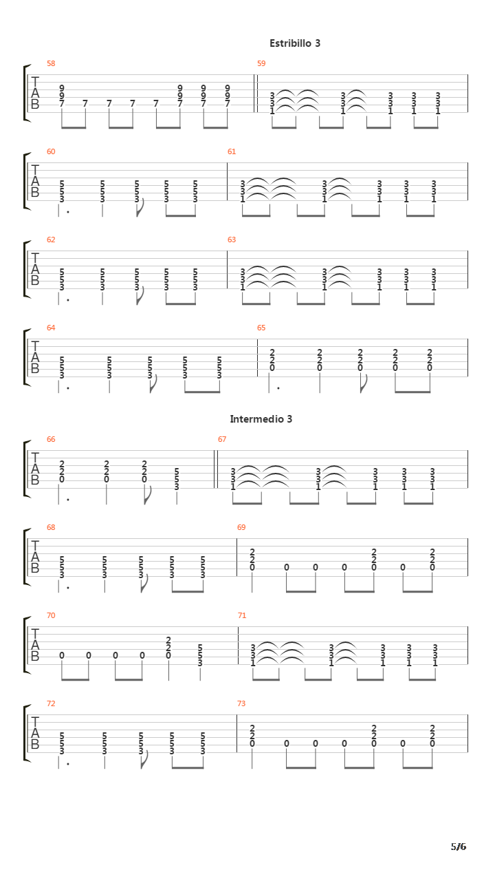 Once吉他谱