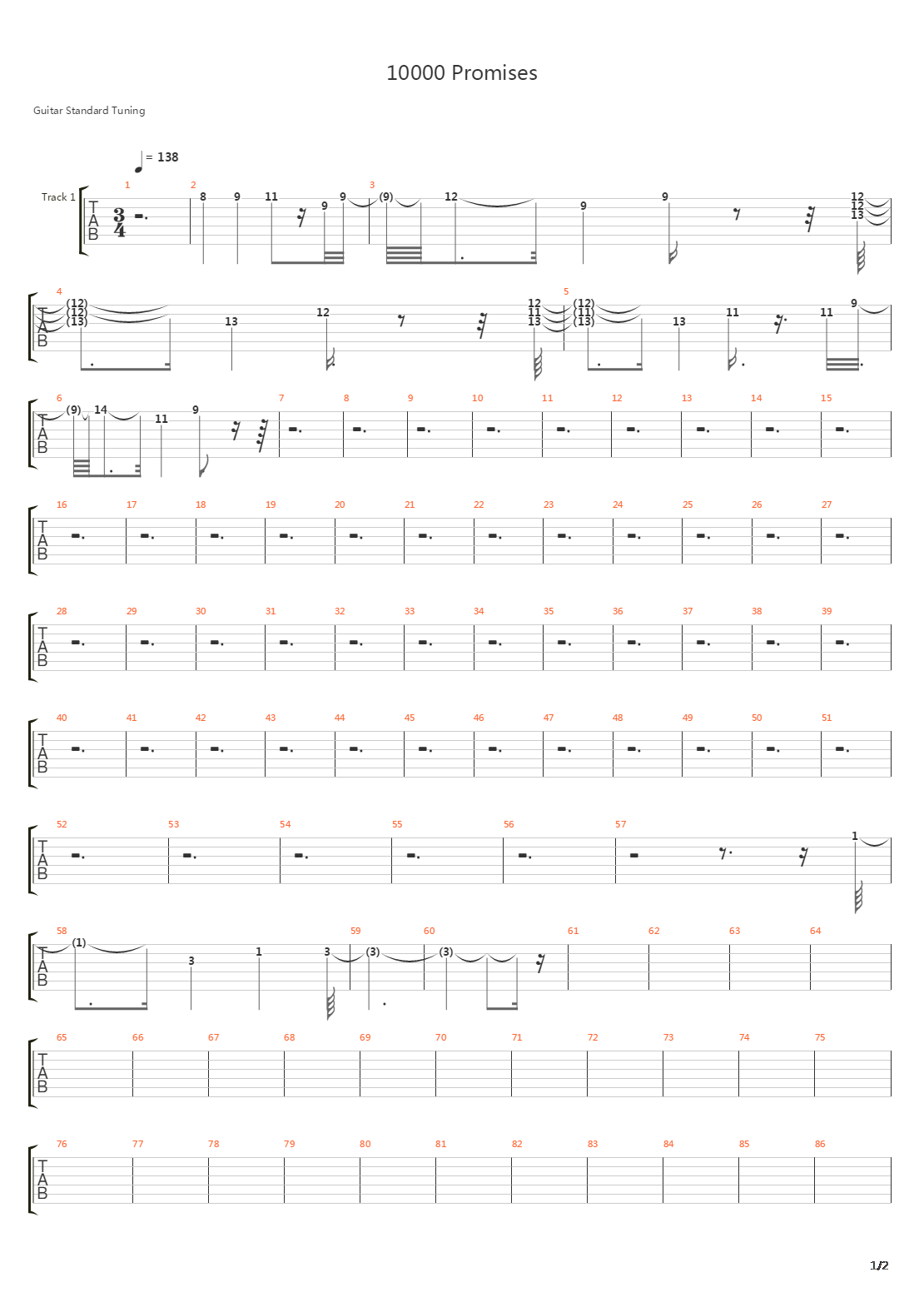 10000 Promises吉他谱