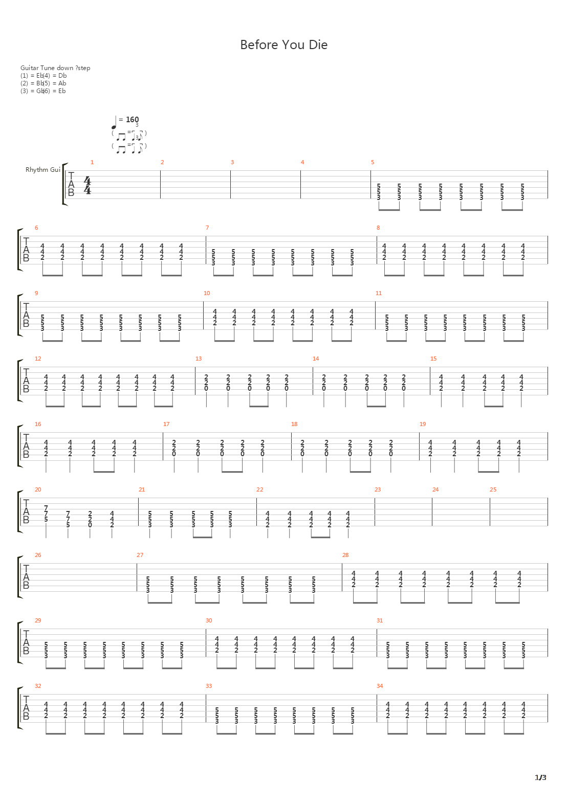 Before You Die吉他谱