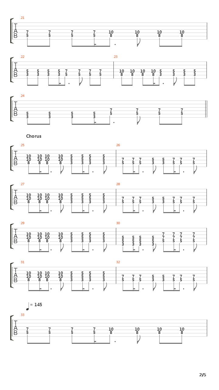 Let It Burn吉他谱