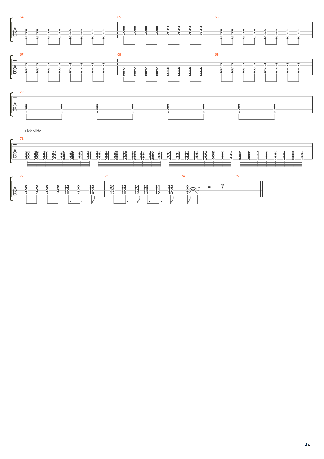 supersonic吉他谱 solo图片