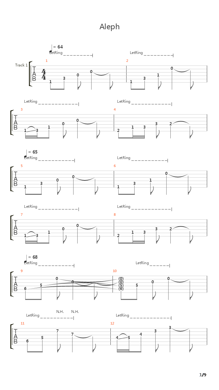 Aleph吉他谱