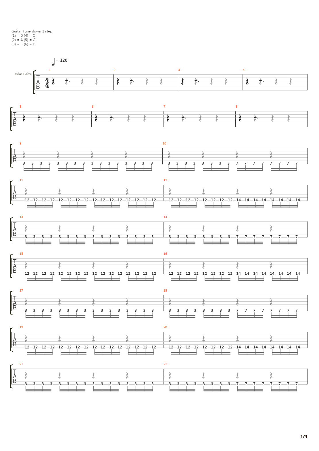 March To The Sea吉他谱