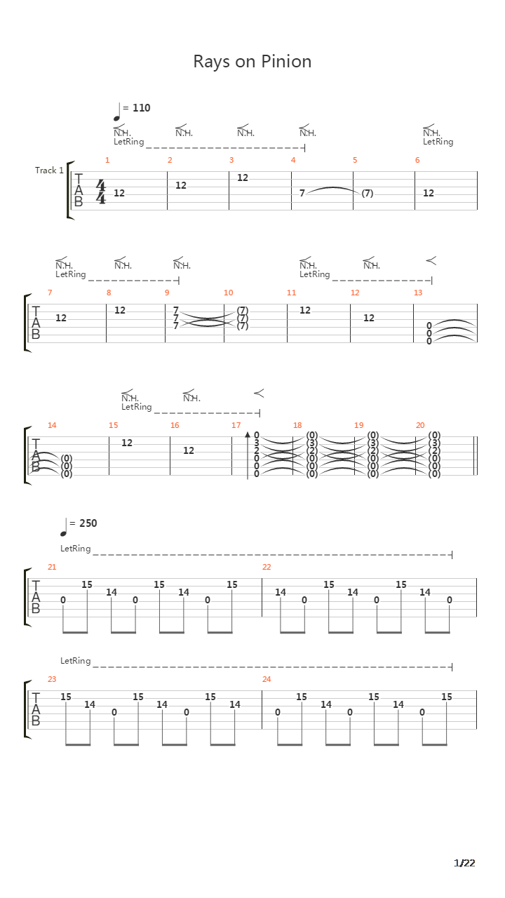 Rays On Pinion (Ver. 2)吉他谱