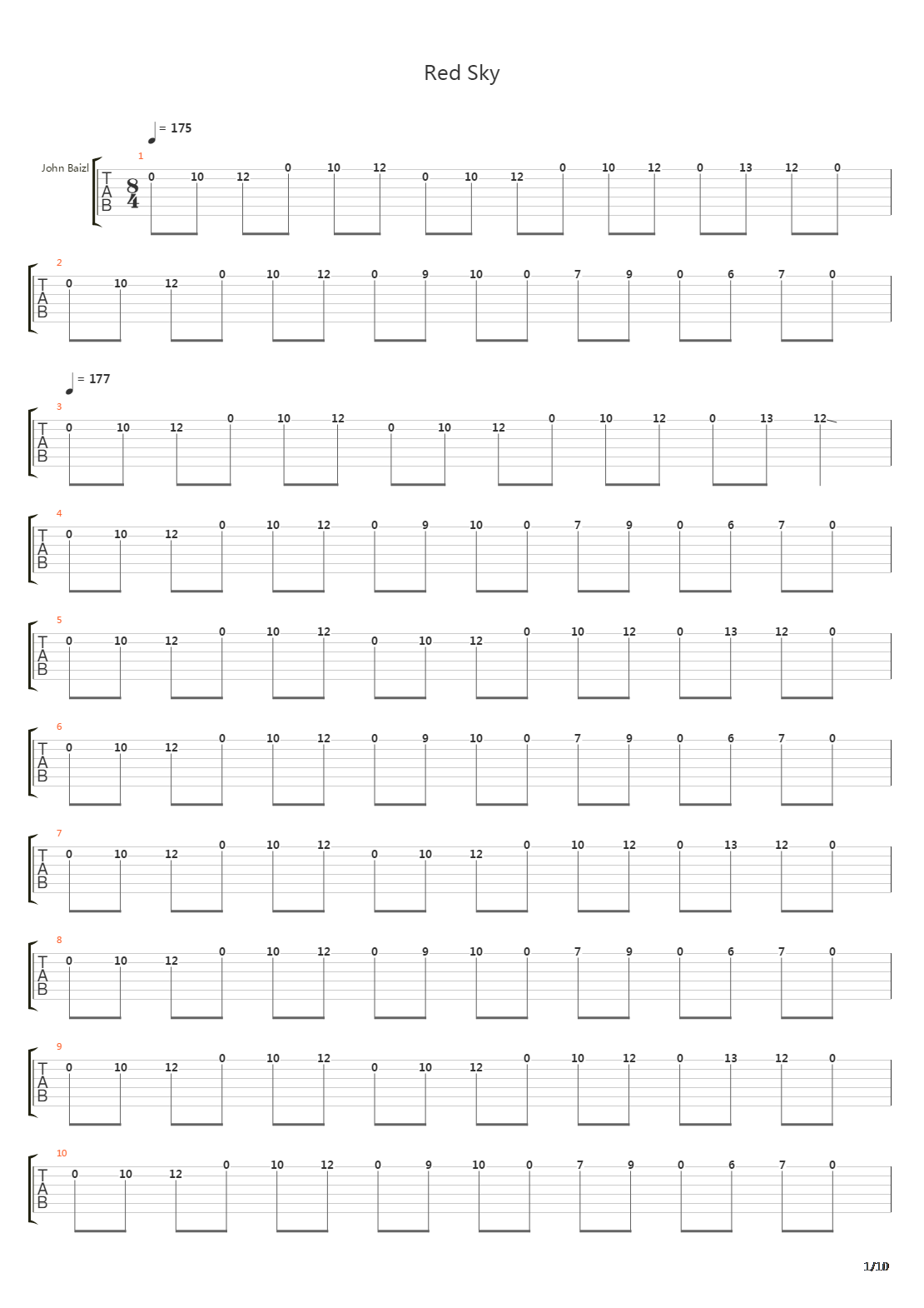 Red Sky (Ver. 2)吉他谱