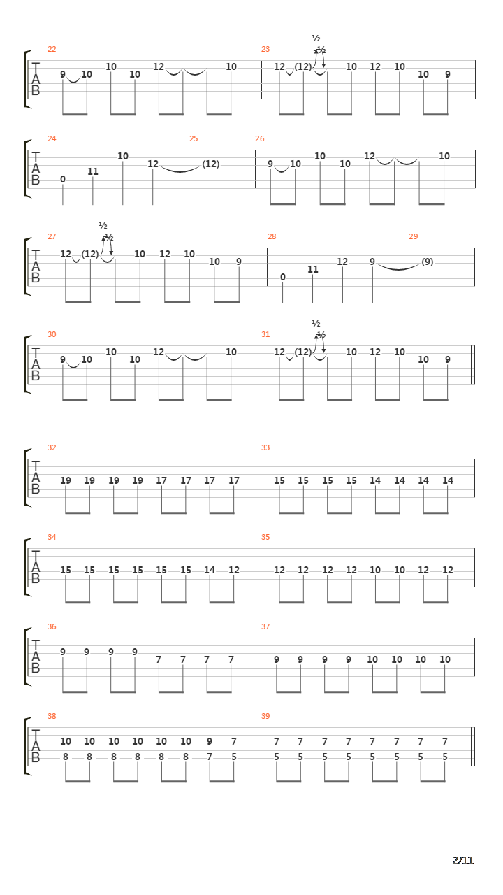 Swollen And Halo (Guitar Tabs)吉他谱