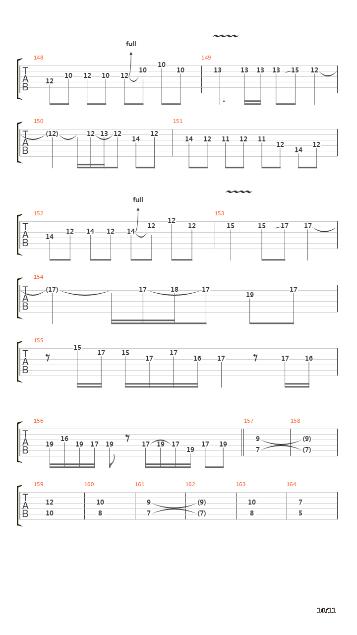 Swollen And Halo (Guitar Tabs)吉他谱