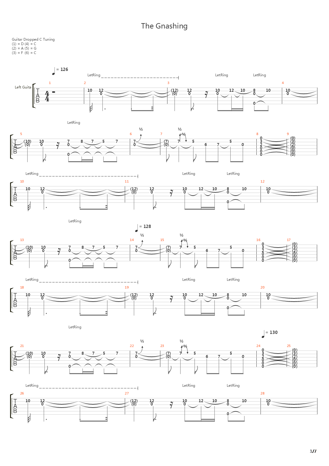 The Gnashing吉他谱