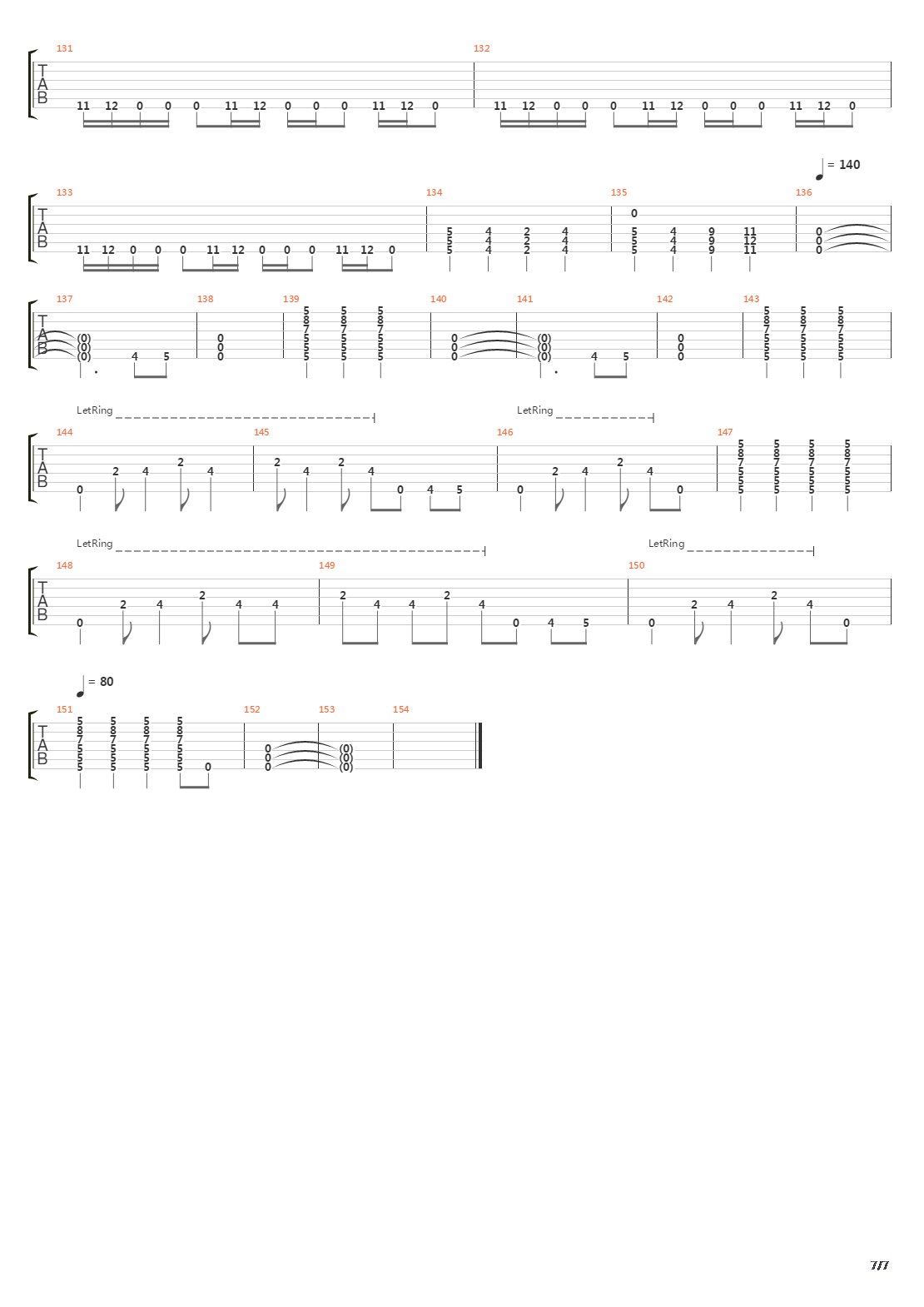 The Gnashing吉他谱