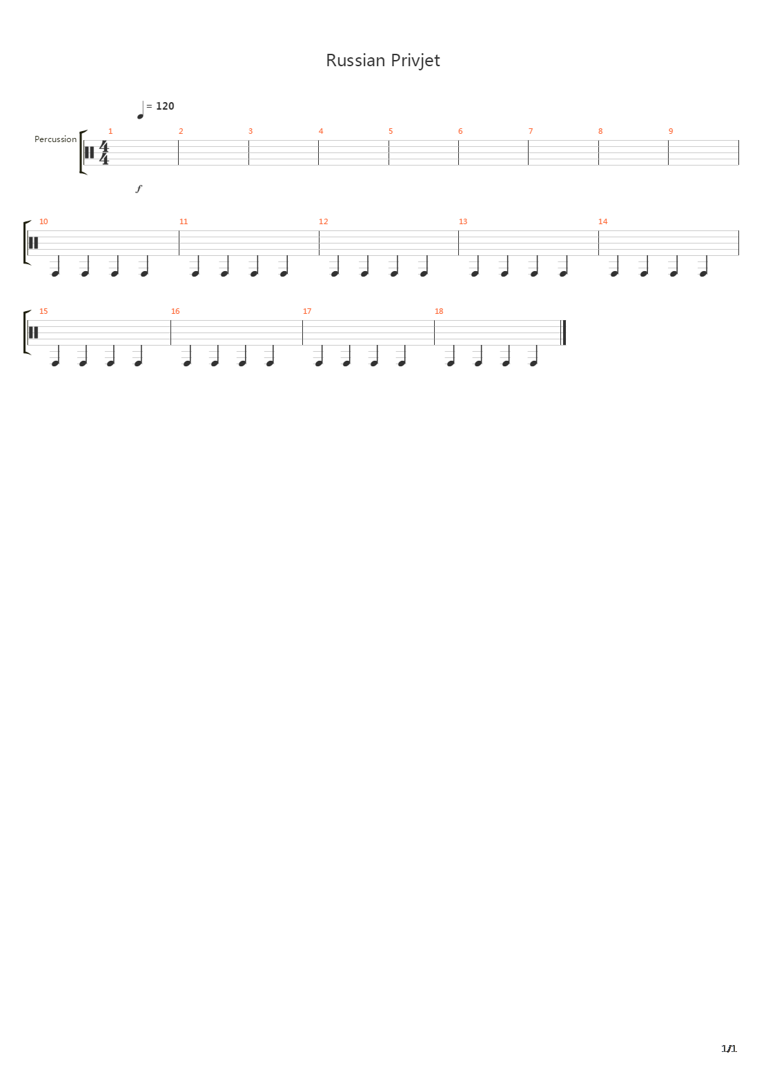 Russian Privjet吉他谱