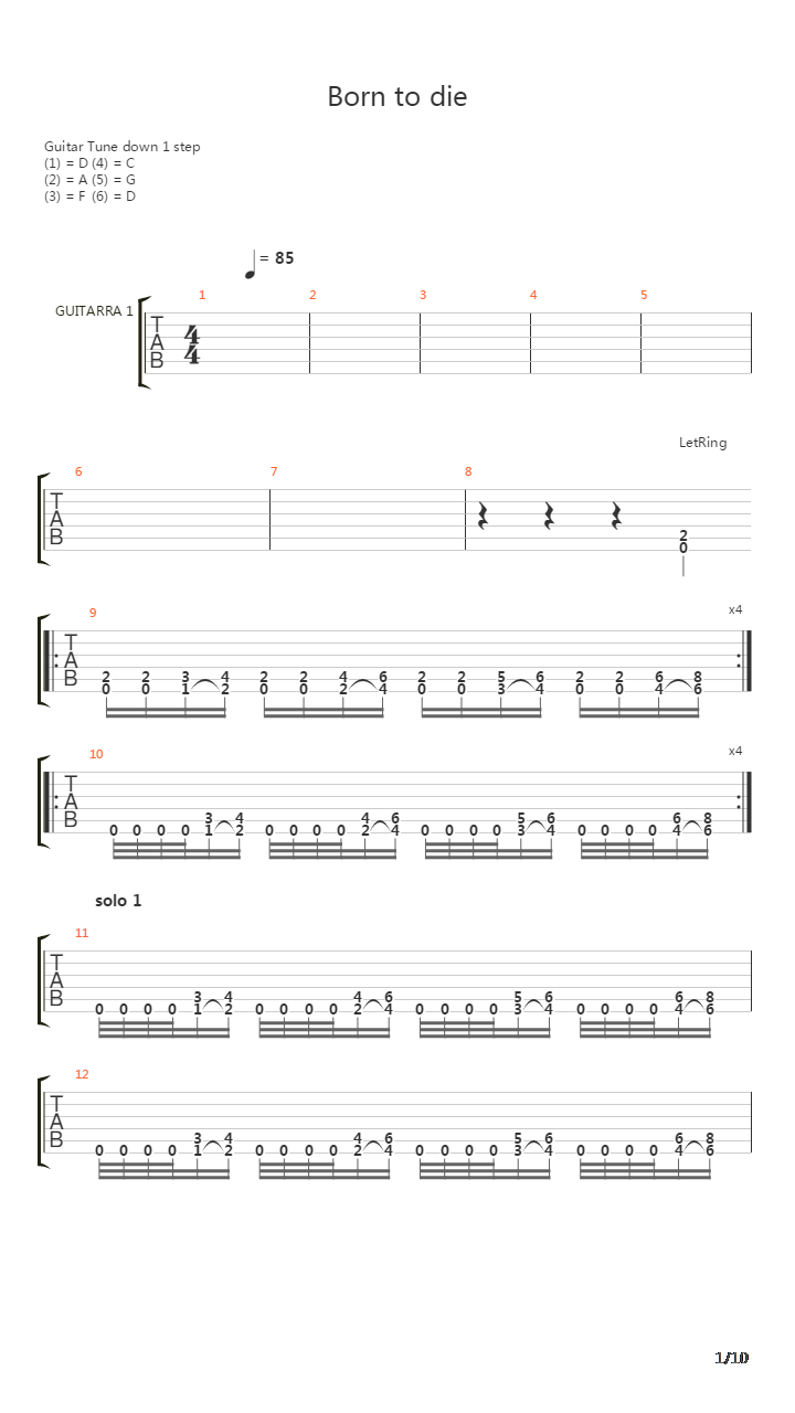 Born To Die吉他谱