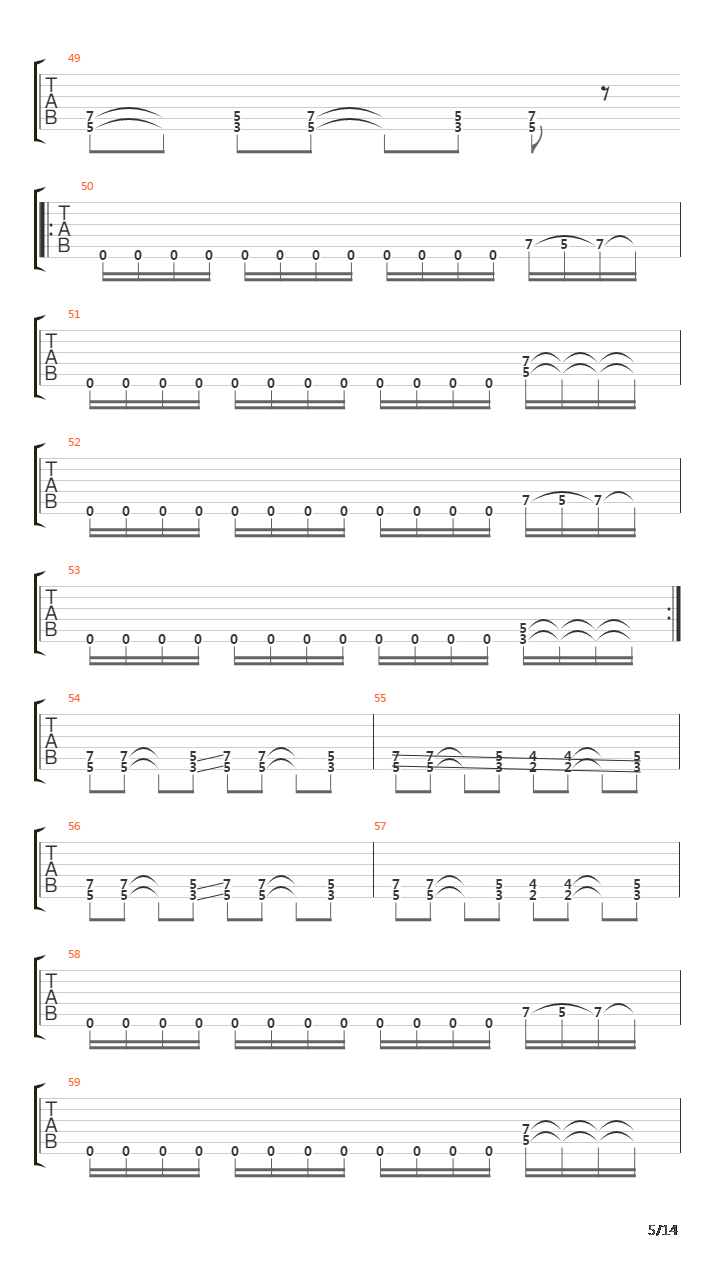 Sacrifice Bass吉他谱