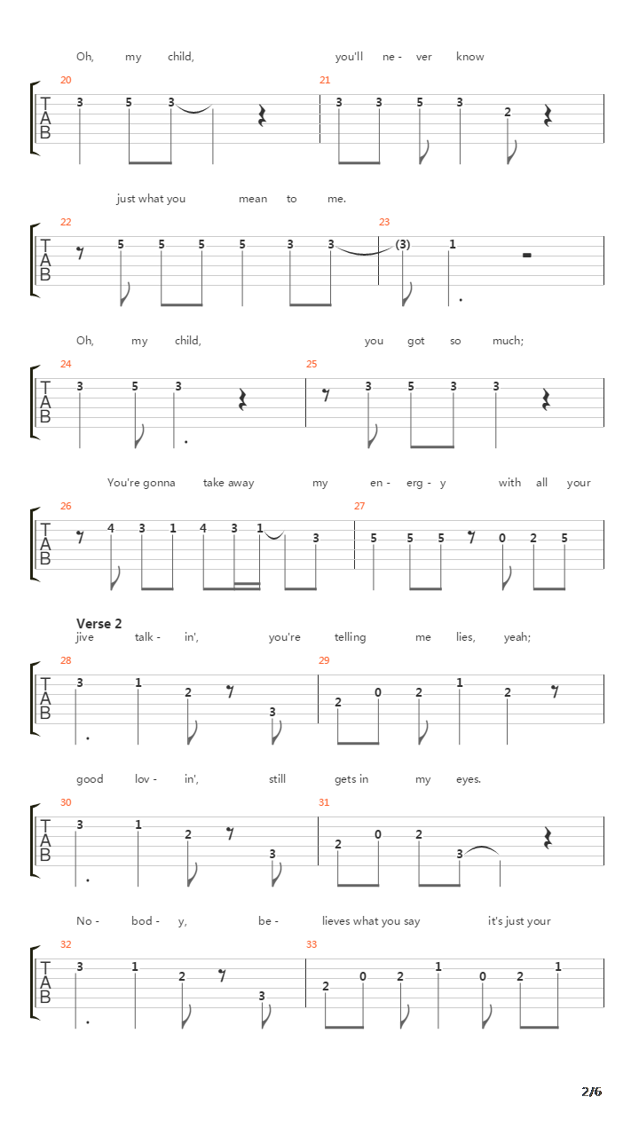 Jive Talkin'吉他谱