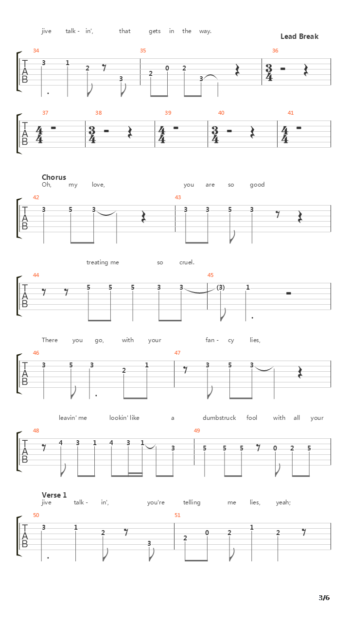 Jive Talkin'吉他谱