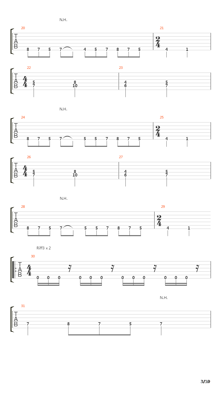 Heru Ra Ha - Version 2吉他谱