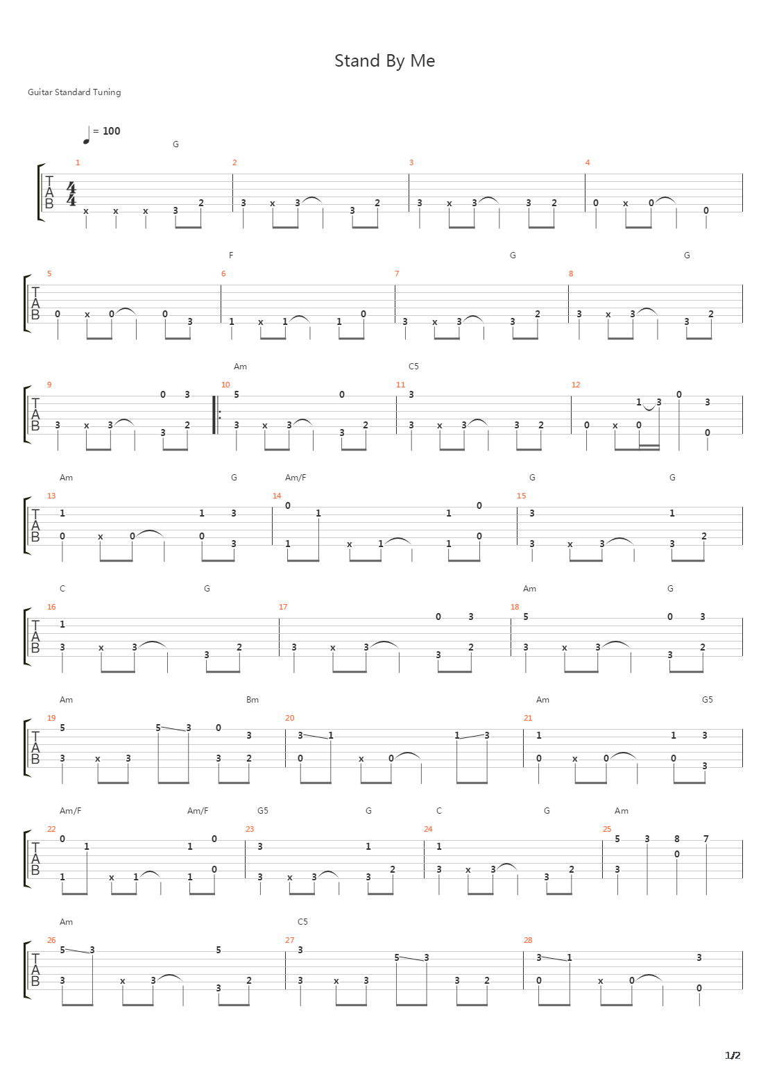 Stand By Me吉他谱