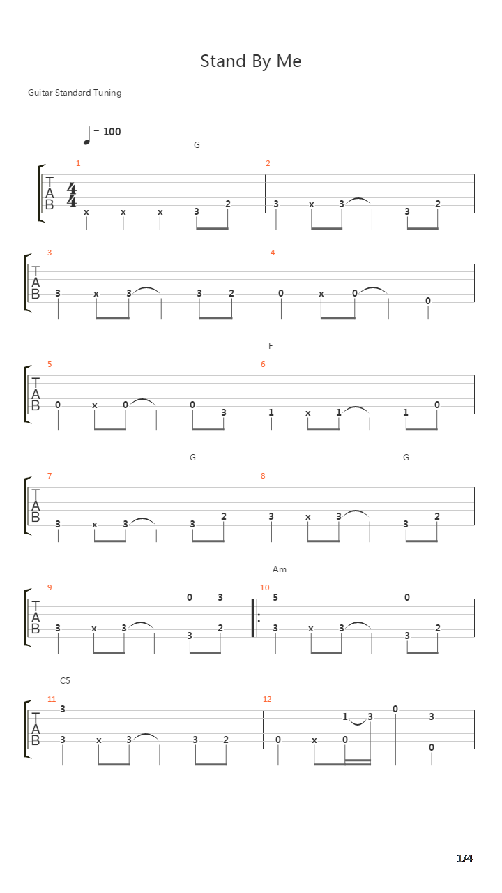 Stand By Me吉他谱
