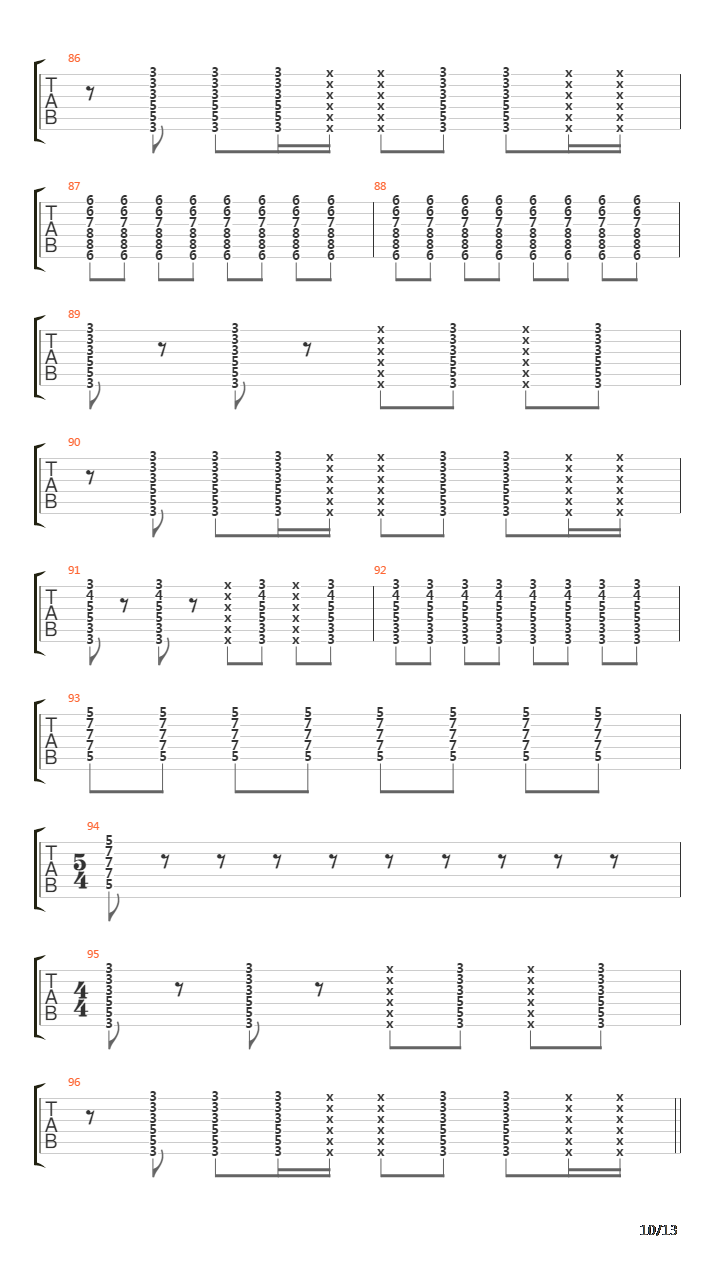 鸵鸟 i/O版吉他谱