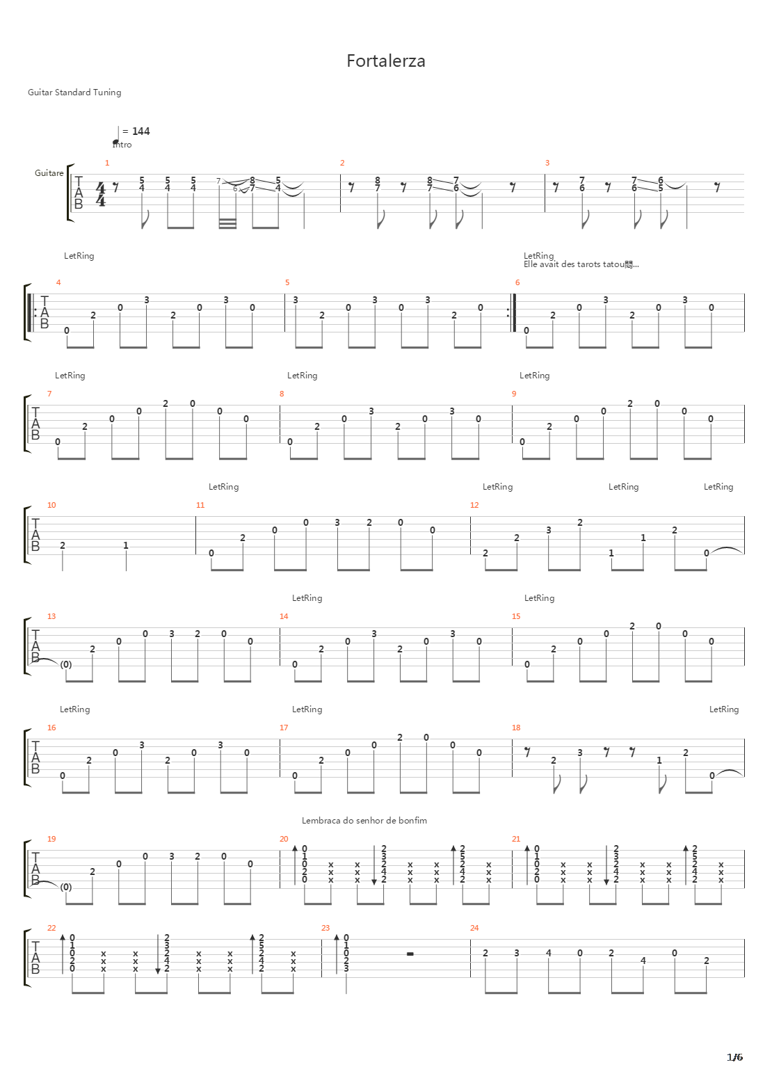 Fortaleza吉他谱