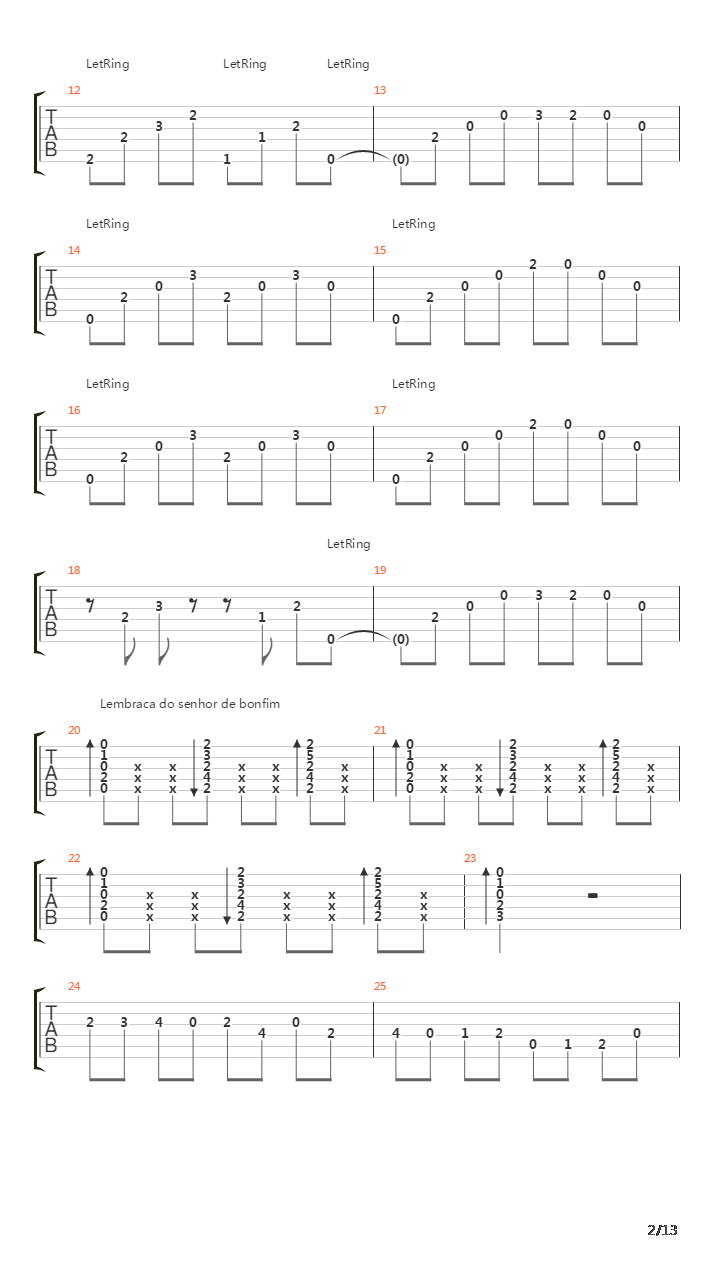 Fortaleza吉他谱