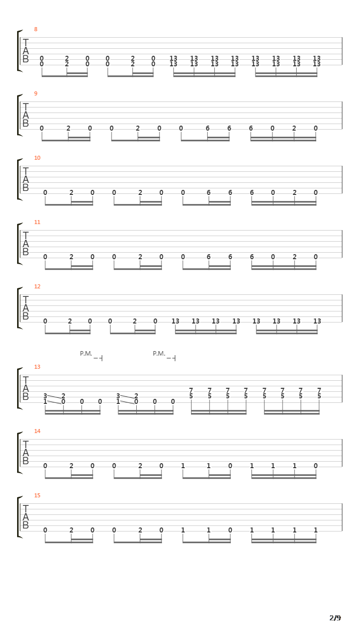 Downlow吉他谱