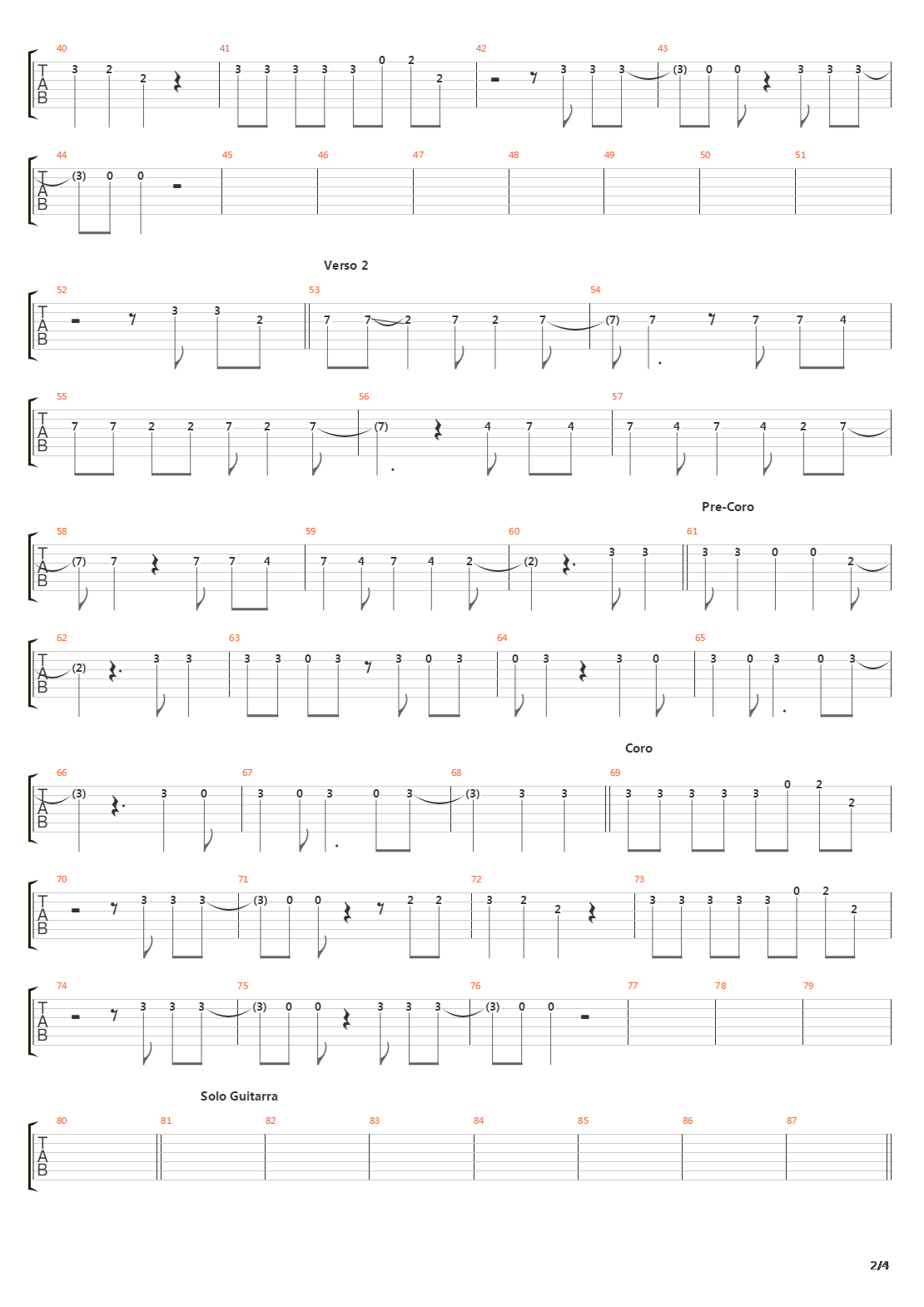 Describing The Sky吉他谱