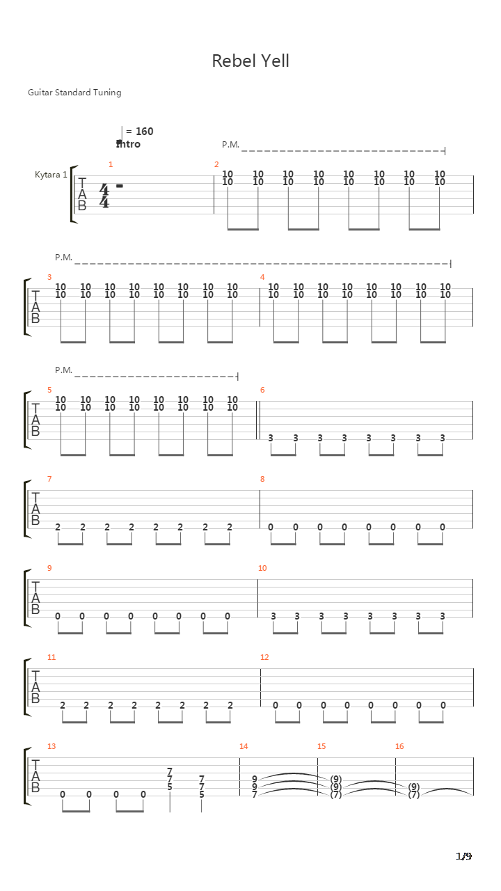 Rebel Yell 2吉他谱