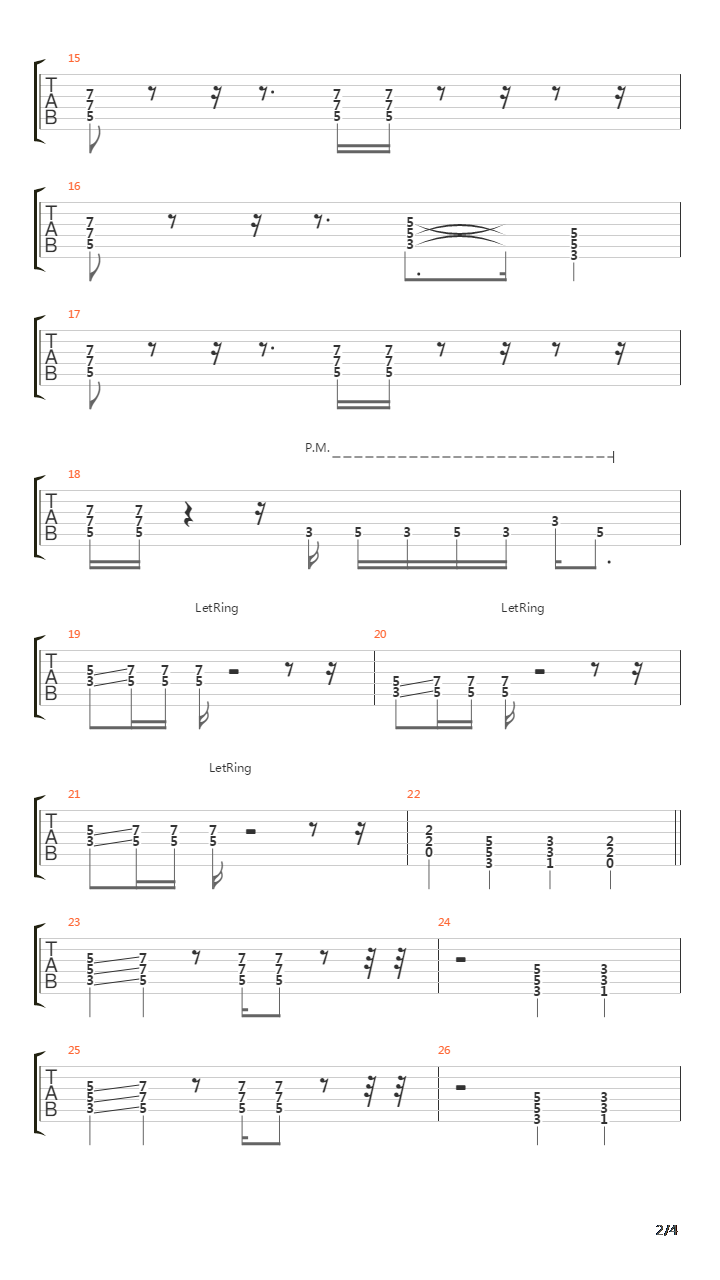 The Stroke吉他谱