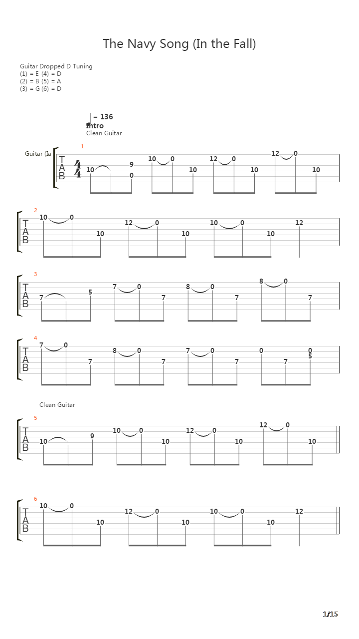 Navy Song (Live)吉他谱