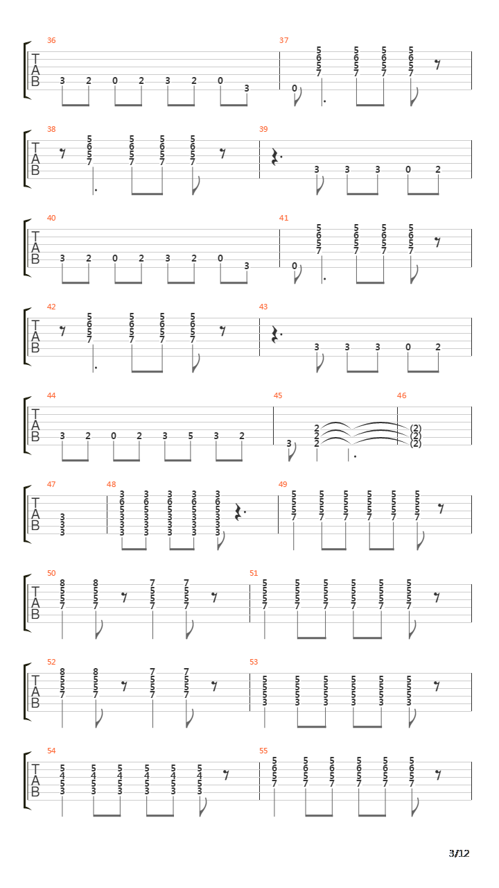 Running Across The Tracks (Player)吉他谱