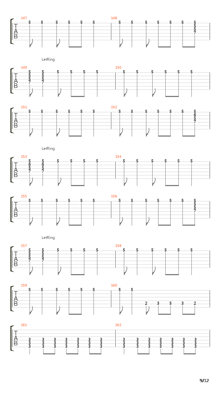 Running Across The Tracks (Player)吉他谱