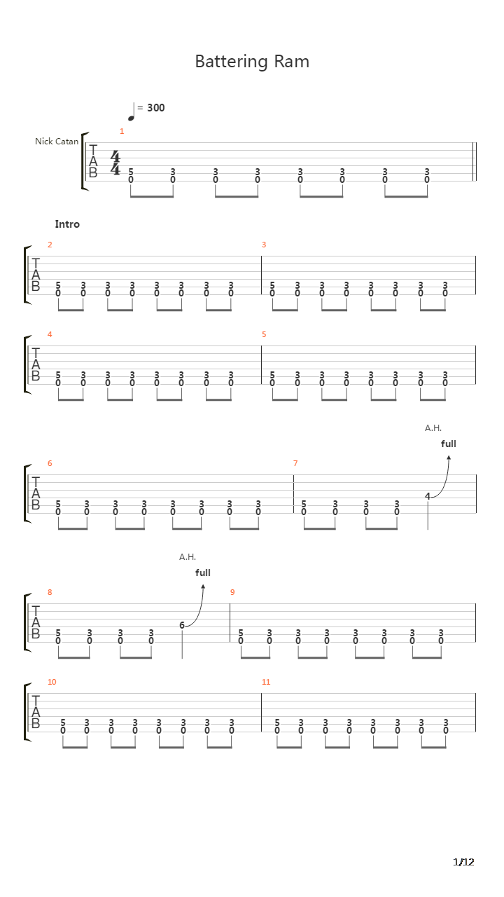 Battering Ram吉他谱