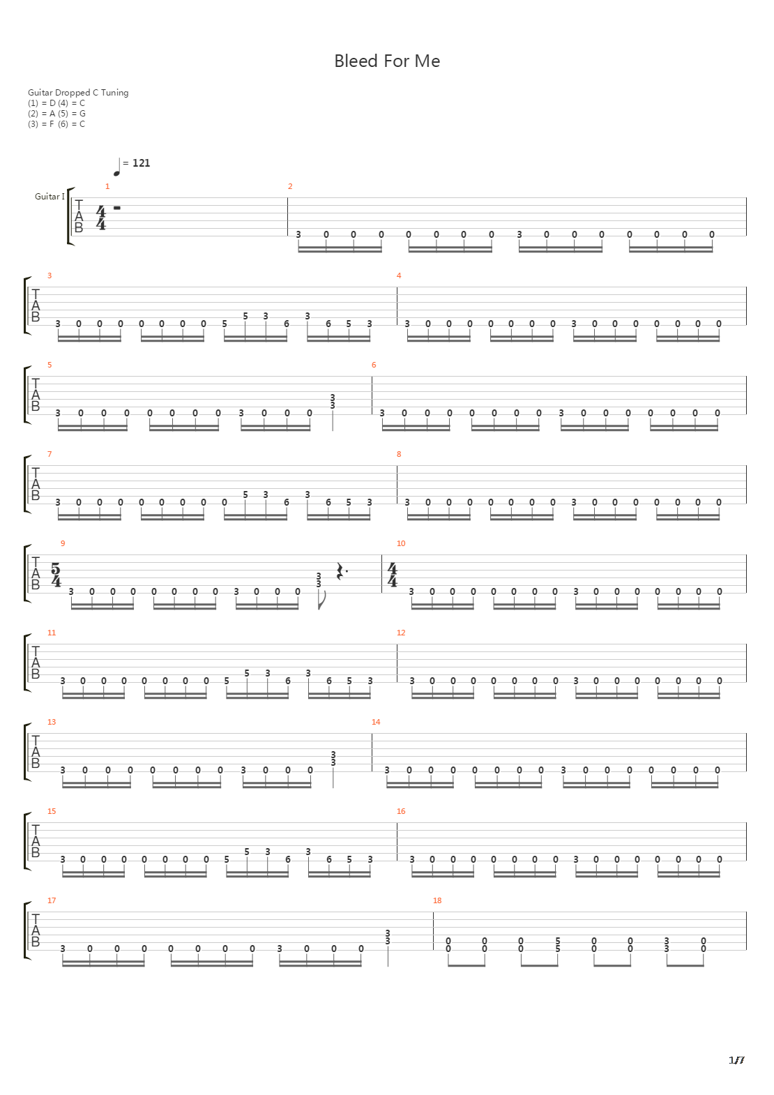 Bleed For Me吉他谱